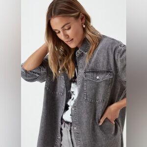 Sonoma Women's Gray Denim Shacket